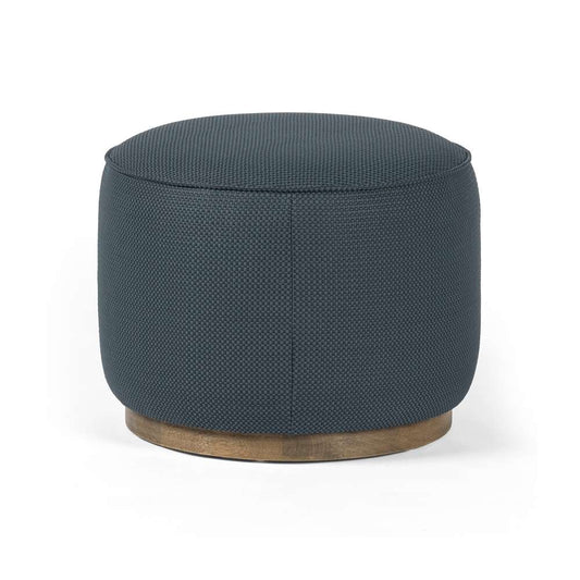 Four Hands - Sinclair Round Ottoman - Fresno Cobalt - 106074-012 veiw 1