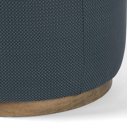 Four Hands - Sinclair Round Ottoman - Fresno Cobalt - 106074-012 veiw 3