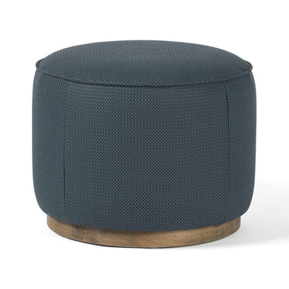 Four Hands - Sinclair Round Ottoman - Fresno Cobalt - 106074-012 veiw 5