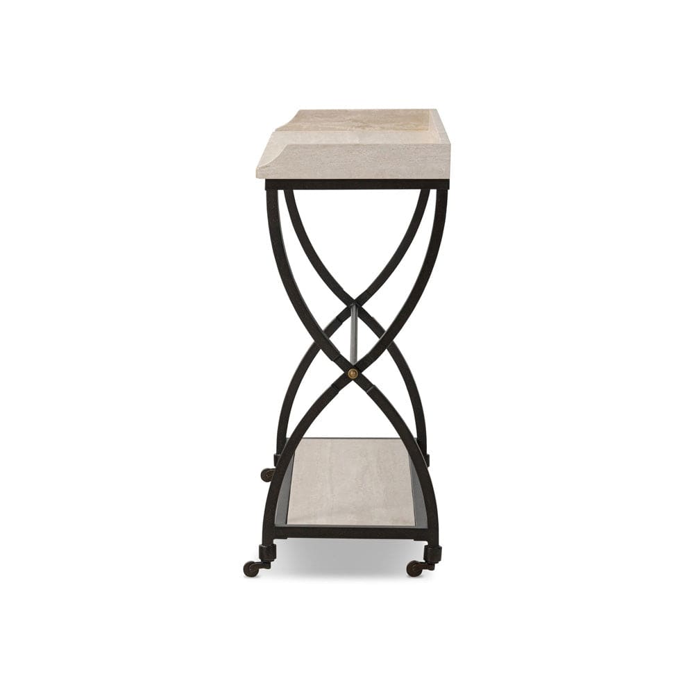 Four Hands - Six Beers Table - Travertine - 244447-002 view 3