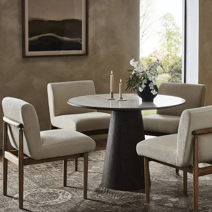 Four Hands - Skye Round Dining Table - White Marble - 246440-001 view 4