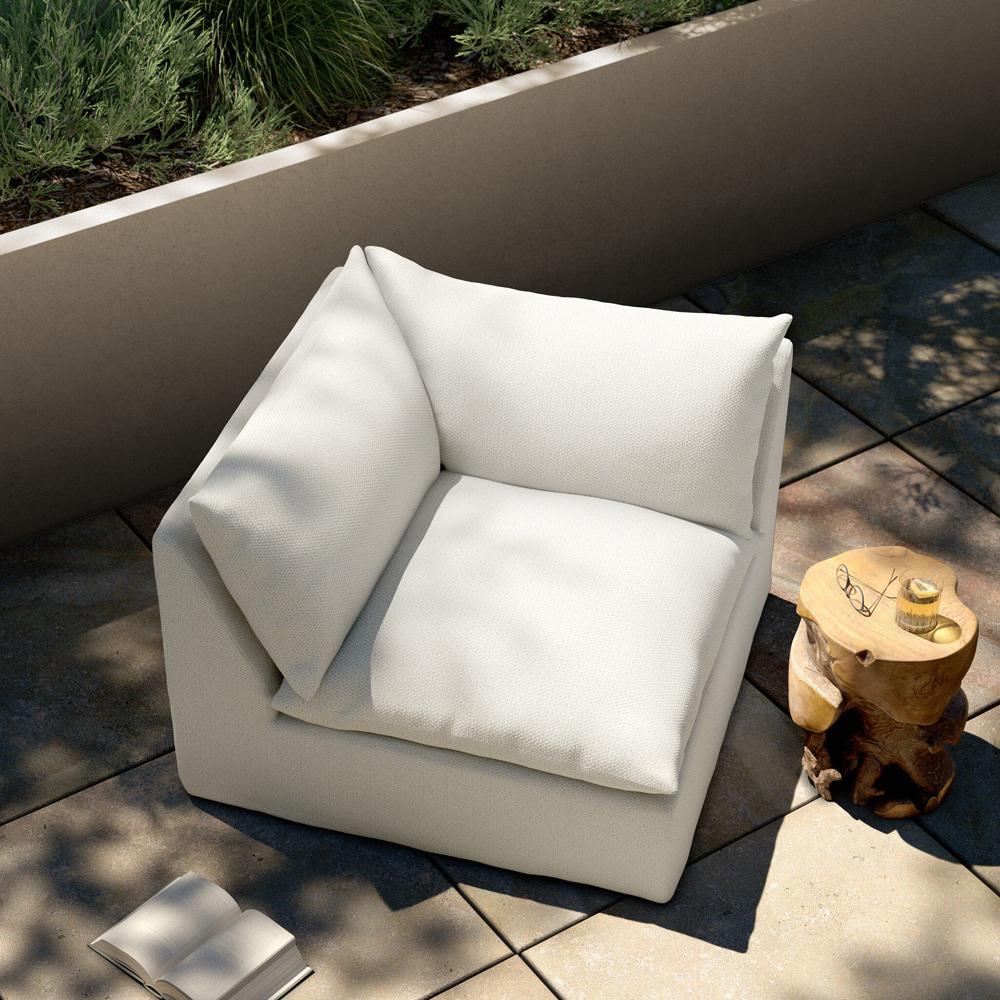 Four Hands - Solano - Build Your Own: Grant Outdoor Sectional - Corner Piece - Faye Cream - 230628-005 veiw 4