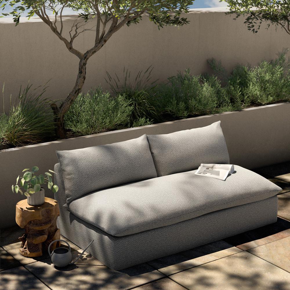 Four Hands - Solano - Build Your Own: Grant Outdoor Sectional - Sofa Piece - Faye Ash - 230627-002 veiw 4