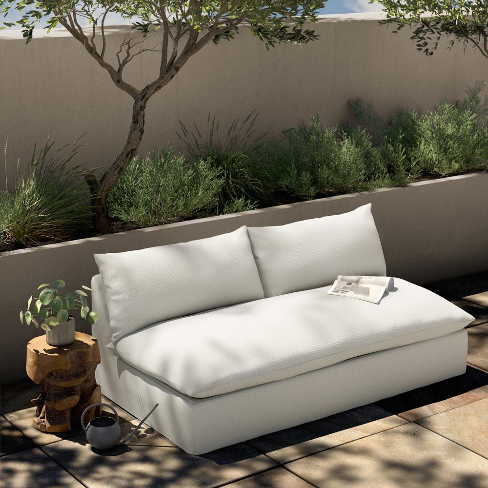 Four Hands - Solano - Build Your Own: Grant Outdoor Sectional - Sofa Piece - Faye Cream - 230627-001 veiw 4