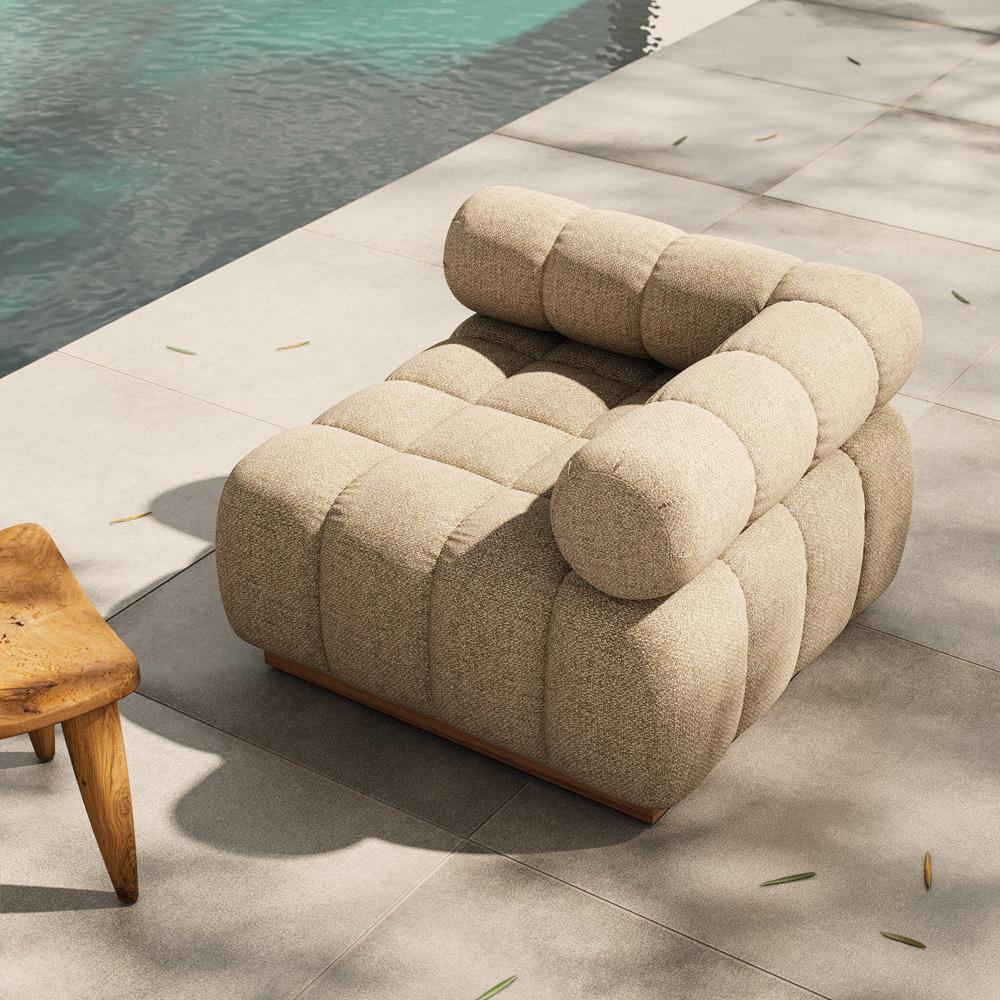 Four Hands - Solano - Build Your Own: Roma Outdoor Sectional - Corner Piece - Hayes Cream - 226936-007 veiw 4
