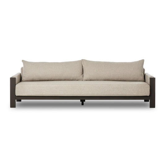 Four Hands - Solano - Chapman Outdoor Metal Sofa-106in - Concha Fog - 247428-002 veiw 2