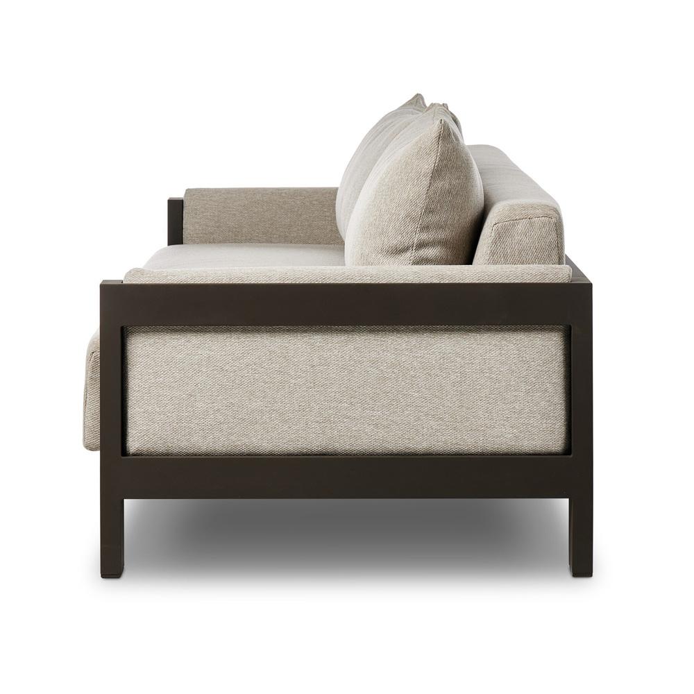 Four Hands - Solano - Chapman Outdoor Metal Sofa-106in - Concha Fog - 247428-002 veiw 3