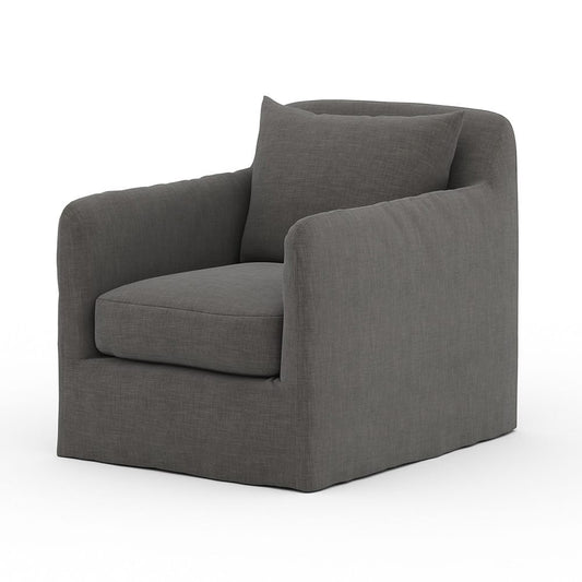 Four Hands - Solano - Dade Outdoor Slipcover Swivel Chair - Venao Charcoal - 223196-004_CLOSEOUT view 1