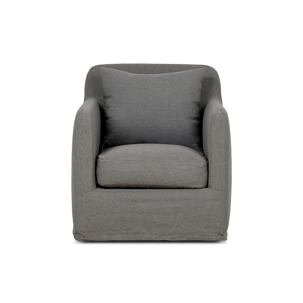 Four Hands - Solano - Dade Outdoor Slipcover Swivel Chair - Venao Charcoal - 223196-004_CLOSEOUT view 2