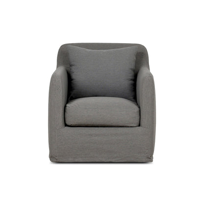 Four Hands - Solano - Dade Outdoor Slipcover Swivel Chair - Venao Charcoal - 223196-004_CLOSEOUT view 2
