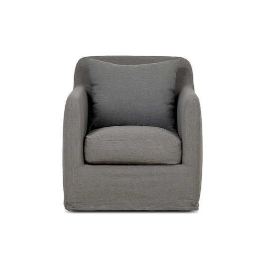 Four Hands - Solano - Dade Outdoor Slipcover Swivel Chair - Venao Charcoal - 223196-004_CLOSEOUT view 2