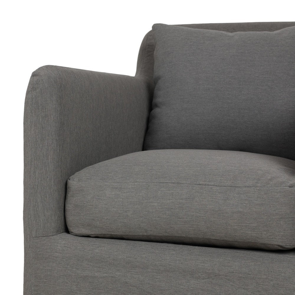 Four Hands - Solano - Dade Outdoor Slipcover Swivel Chair - Venao Charcoal - 223196-004_CLOSEOUT view 6