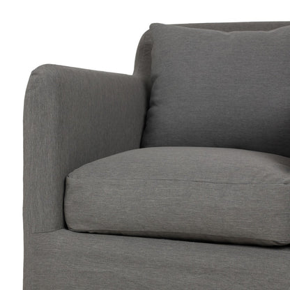 Four Hands - Solano - Dade Outdoor Slipcover Swivel Chair - Venao Charcoal - 223196-004_CLOSEOUT view 6