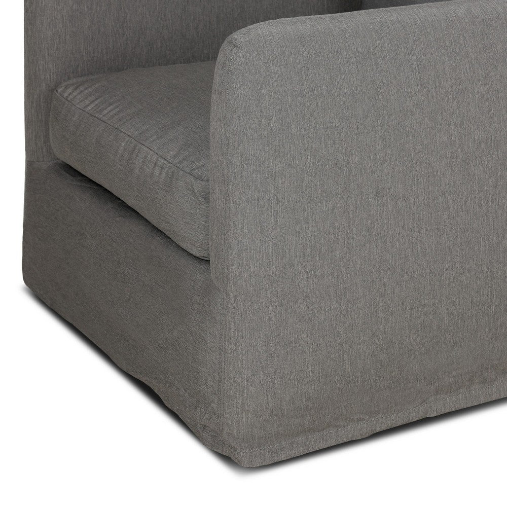 Four Hands - Solano - Dade Outdoor Slipcover Swivel Chair - Venao Charcoal - 223196-004_CLOSEOUT view 8