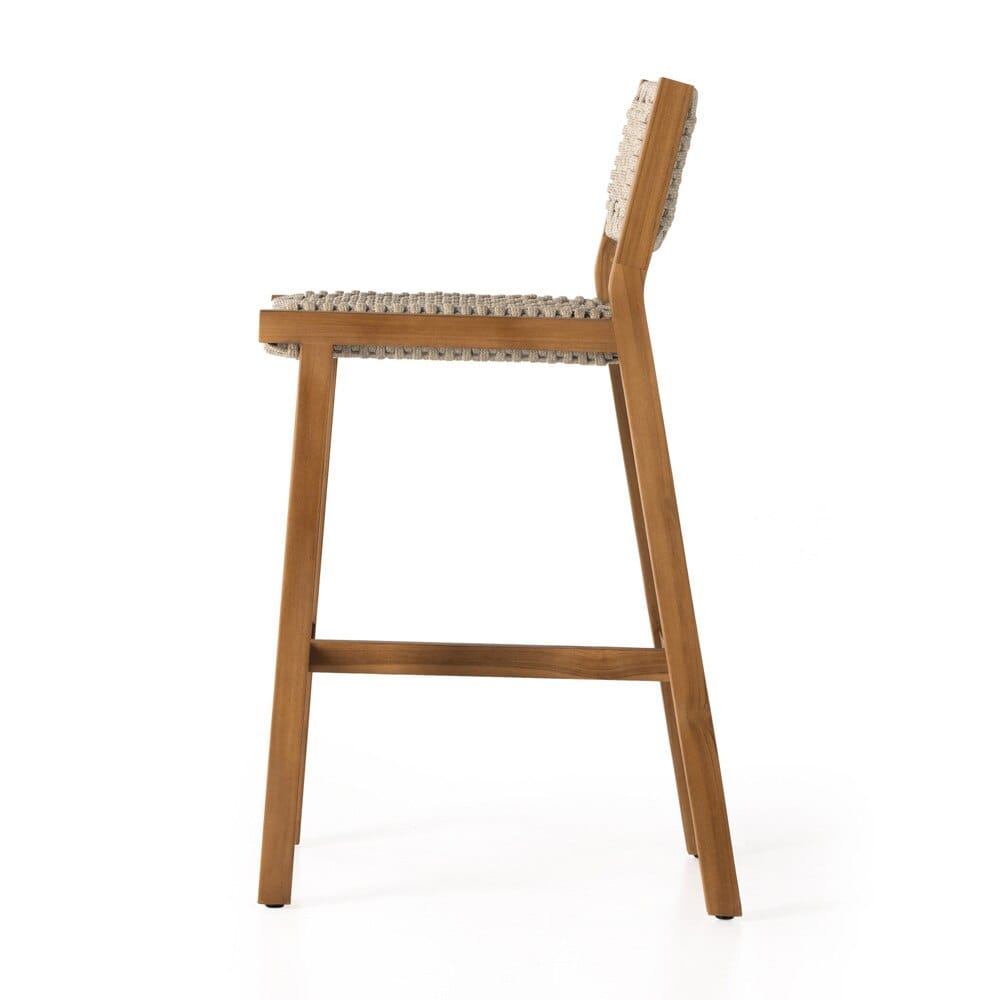 Four Hands - Solano - Delano Outdoor Bar Stool - Ivory Rope - 106968-005 veiw 3