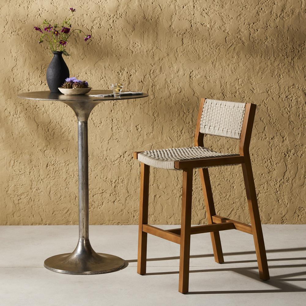 Four Hands - Solano - Delano Outdoor Bar Stool - Ivory Rope - 106968-005 veiw 4