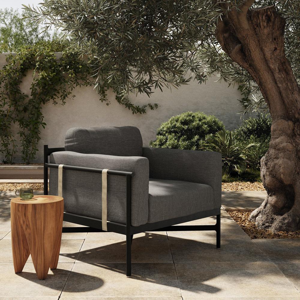 Four Hands - Solano - Hearst Outdoor Chair - Venao Charcoal - 108960-014 veiw 4