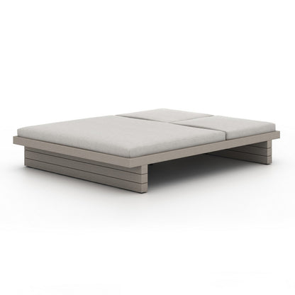 Four Hands - Solano - Leroy Outdoor Double Chaise, Weathered Grey - Venao Grey - 227876-010_CLOSEOUT view 5