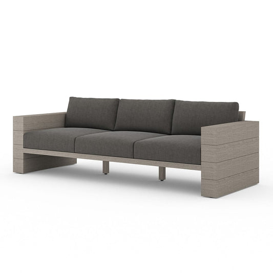 Four Hands - Solano - Leroy Outdoor Sofa, Weathered Grey - Venao Charcoal - JSOL-08901K-562_CLOSEOUT view 1