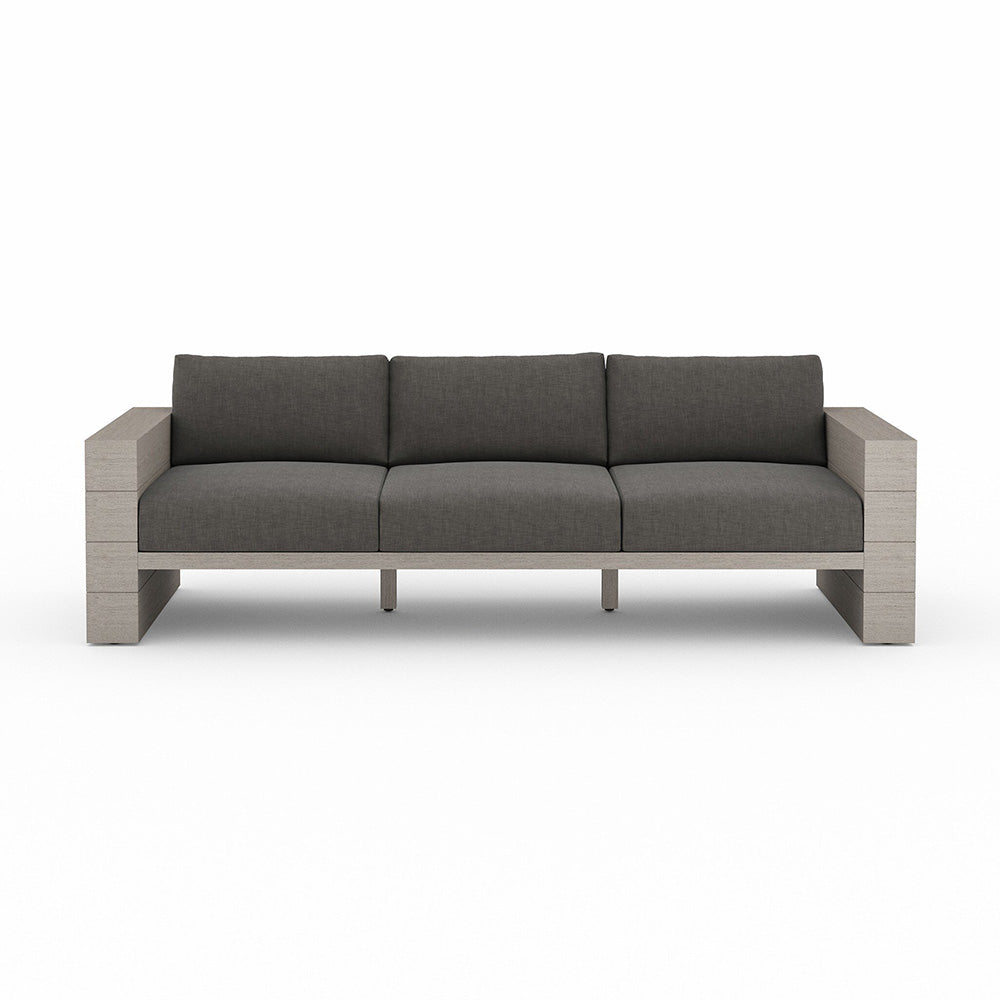 Four Hands - Solano - Leroy Outdoor Sofa, Weathered Grey - Venao Charcoal - JSOL-08901K-562_CLOSEOUT view 2