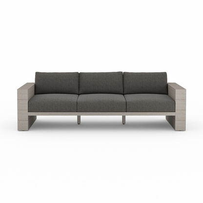 Four Hands - Solano - Leroy Outdoor Sofa, Weathered Grey - Venao Charcoal - JSOL-08901K-562_CLOSEOUT view 2