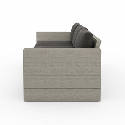 Four Hands - Solano - Leroy Outdoor Sofa, Weathered Grey - Venao Charcoal - JSOL-08901K-562_CLOSEOUT view 3