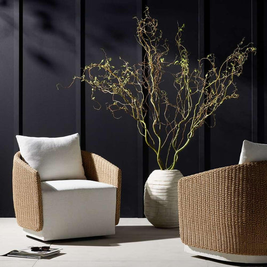Four Hands - Solano - Maven Outdoor Swivel Chair-Faux Hyacinth - 235137-001 veiw 2