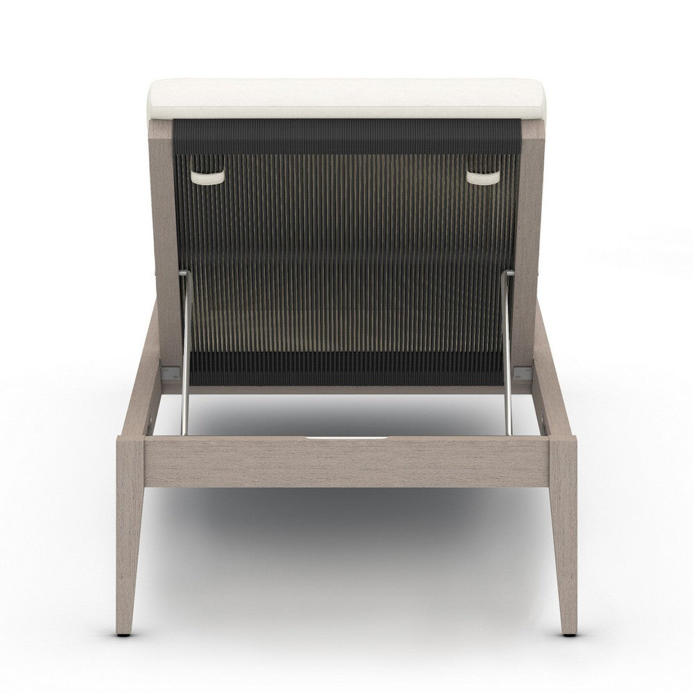 Four Hands - Solano - Sherwood Outdoor Chaise, Weathered Grey - Venao Ivory - 226912-013_CLOSEOUT view 4