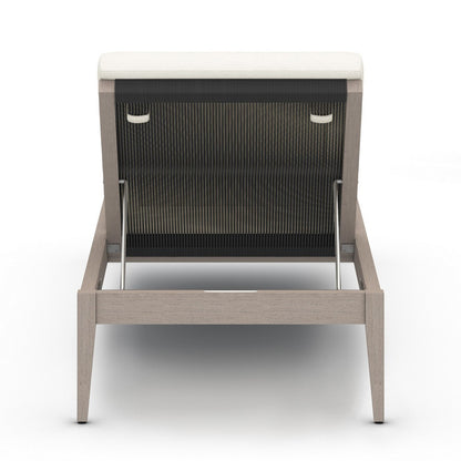 Four Hands - Solano - Sherwood Outdoor Chaise, Weathered Grey - Venao Ivory - 226912-013_CLOSEOUT view 4