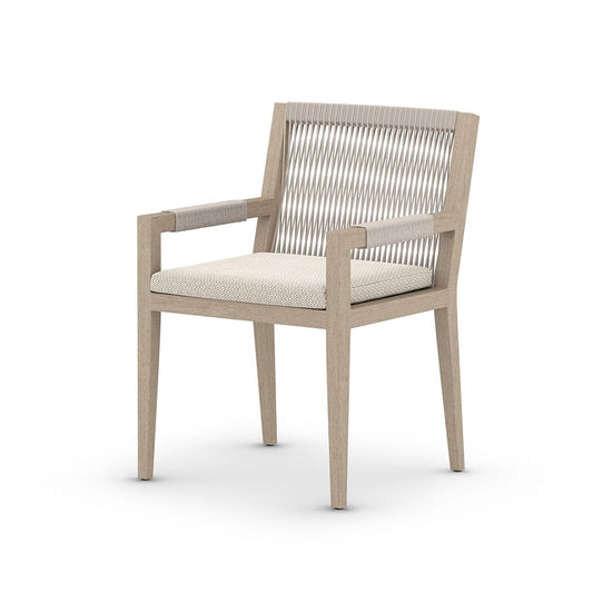 Four Hands - Solano - Sherwood Outdoor Dining Armchair, Washed Brown - Faye Sand - 223831-006_CLOSEOUT view 1