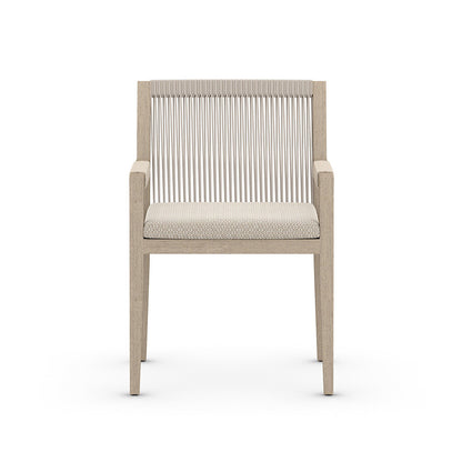 Four Hands - Solano - Sherwood Outdoor Dining Armchair, Washed Brown - Faye Sand - 223831-006_CLOSEOUT view 2