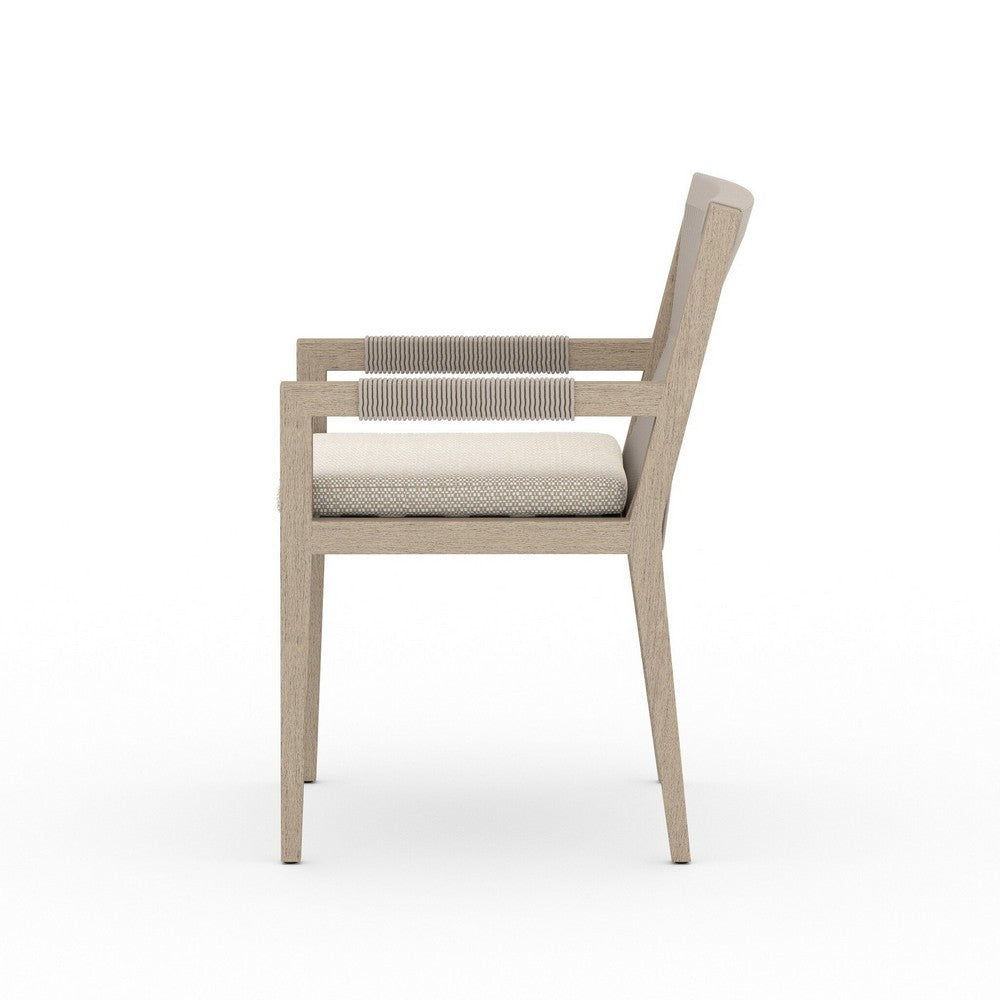 Four Hands - Solano - Sherwood Outdoor Dining Armchair, Washed Brown - Faye Sand - 223831-006_CLOSEOUT view 3