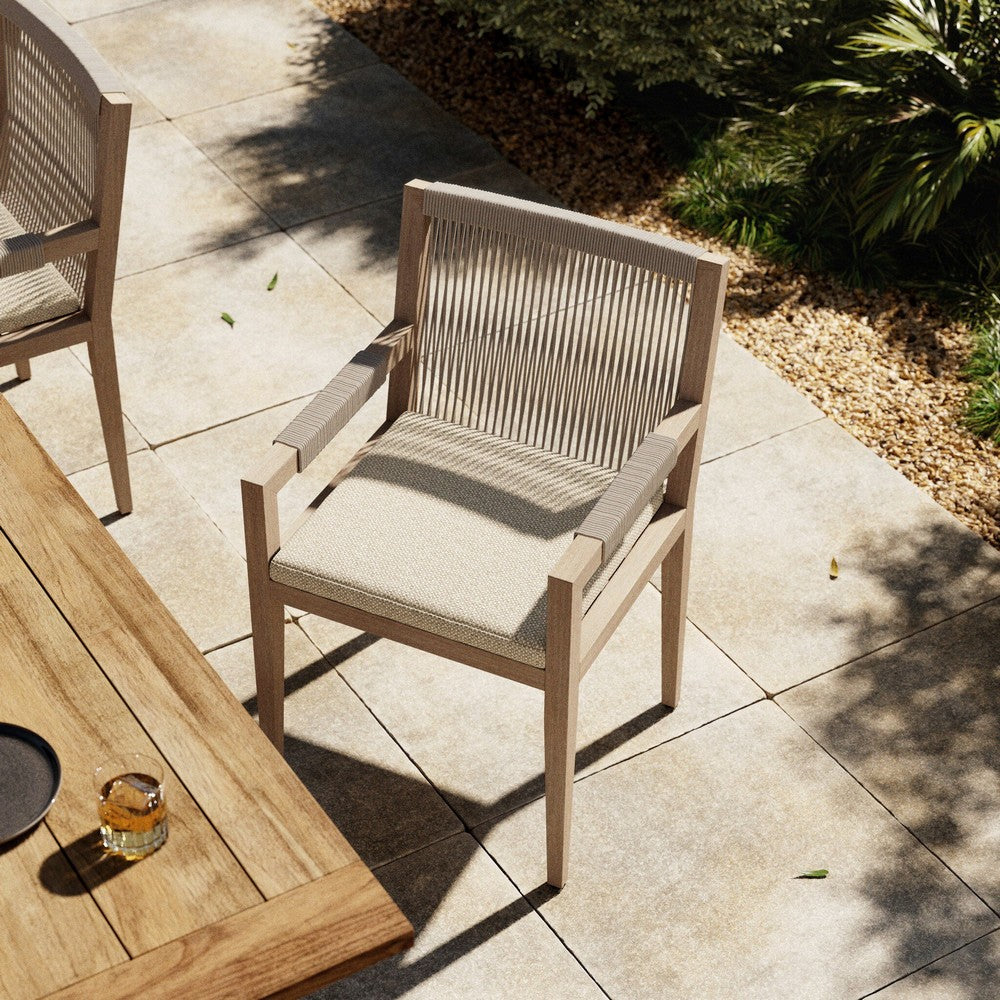 Four Hands - Solano - Sherwood Outdoor Dining Armchair, Washed Brown - Faye Sand - 223831-006_CLOSEOUT view 5