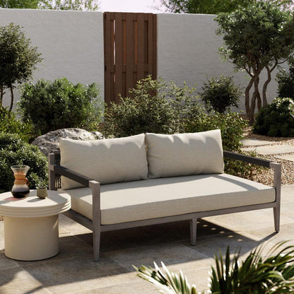 Four Hands - Solano - Sherwood Outdoor Sofa, Weathered Grey - Venao Ivory - 223329-020 veiw 4