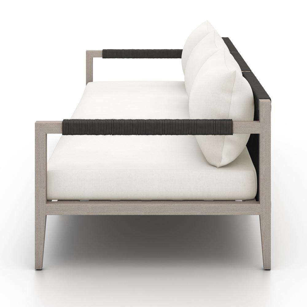 Four Hands - Solano - Sherwood Outdoor Sofa, Weathered Grey - Venao Ivory - 223340-019 veiw 3
