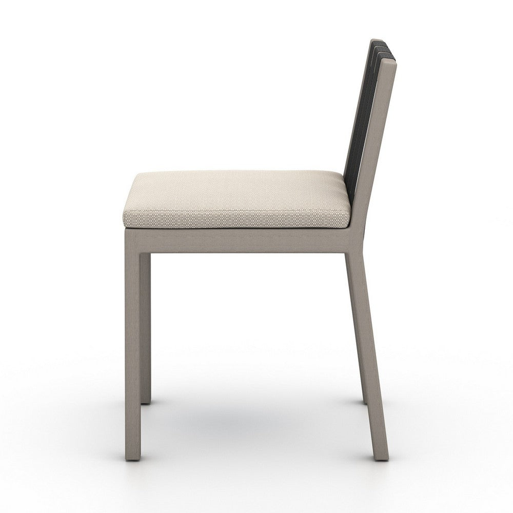 Four Hands - Solano - Sonoma Outdoor Dining Chair, Weathered Grey - Faye Sand - 227508-008_CLOSEOUT view 3
