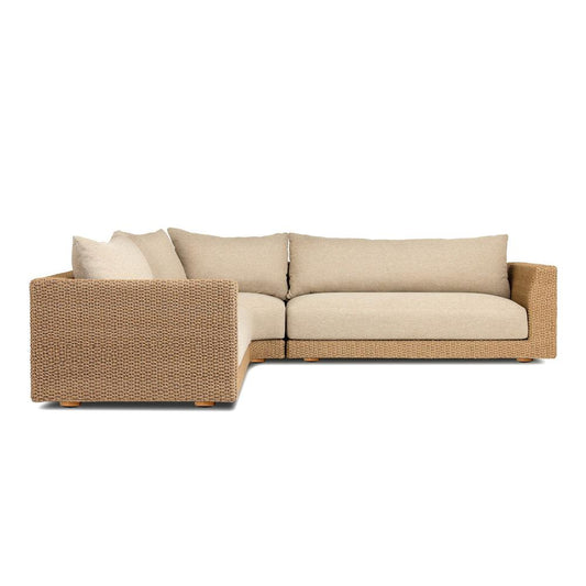 Four Hands - Solano - Sylvan Outdoor 3Pc Sectional - Casa Cream - 242082-001 veiw 2