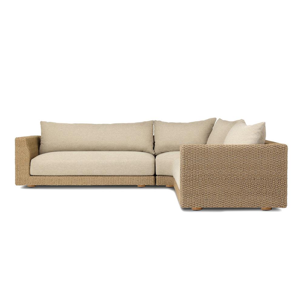 Four Hands - Solano - Sylvan Outdoor 3Pc Sectional - Casa Cream - 242082-001 veiw 3
