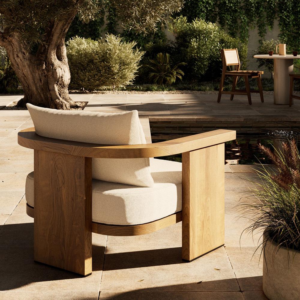 Four Hands - Solano - Tahana Outdoor Chair - Alessi Linen - 240355-001 veiw 11