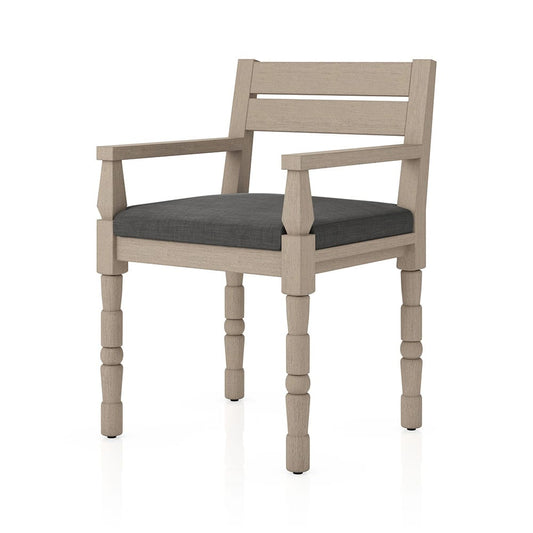 Four Hands - Solano - Waller Outdoor Dining Armchair - Venao Charcoal - 228981-001_CLOSEOUT view 1