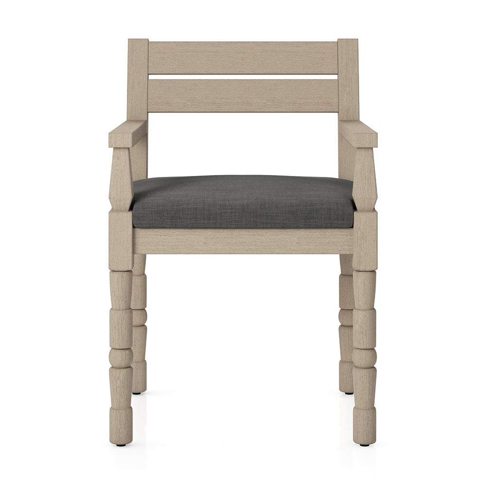 Four Hands - Solano - Waller Outdoor Dining Armchair - Venao Charcoal - 228981-001_CLOSEOUT view 2