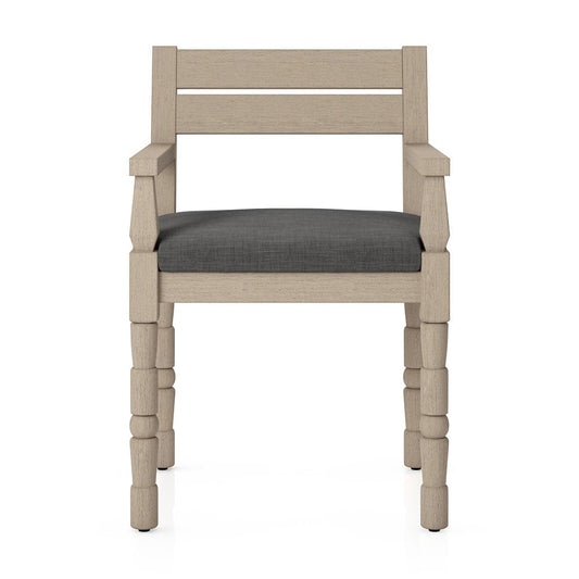 Four Hands - Solano - Waller Outdoor Dining Armchair - Venao Charcoal - 228981-001_CLOSEOUT view 2