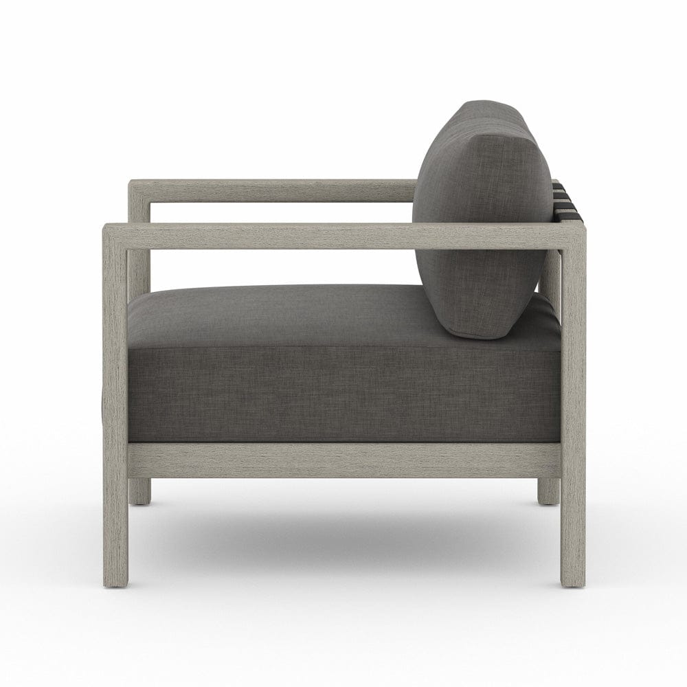 Four Hands - Sonoma Outdoor Chair, Weathered Grey - Venao Charcoal - JSOL-10301K-562 view 3