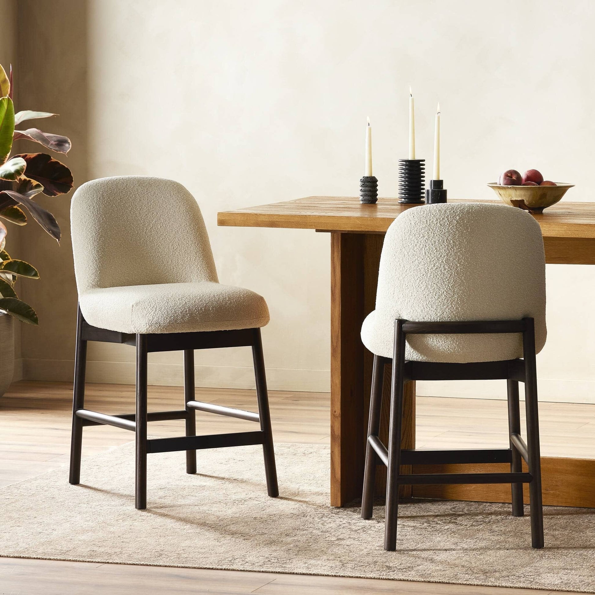Four Hands - Sora Armless Counter Stool - FIQA Boucle Cream - 239492-002 view 6