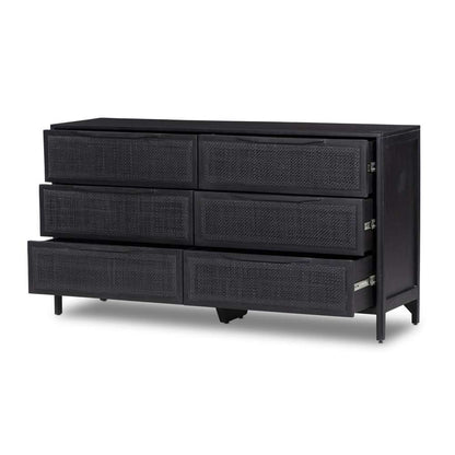 Four Hands - Sydney 6 Drawer Dresser - Black Cane - 224923-008 veiw 4