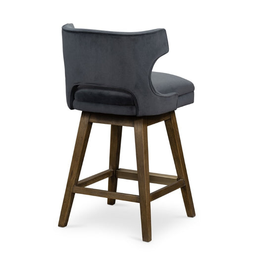 Four Hands - Task Swivel Stool-Modern Velvet-Counter - 105649-020 veiw 2