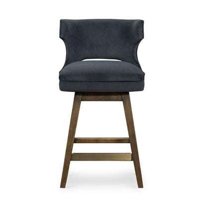Four Hands - Task Swivel Stool-Modern Velvet-Counter - 105649-020 veiw 4