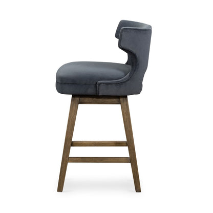 Four Hands - Task Swivel Stool-Modern Velvet-Counter - 105649-020 veiw 5
