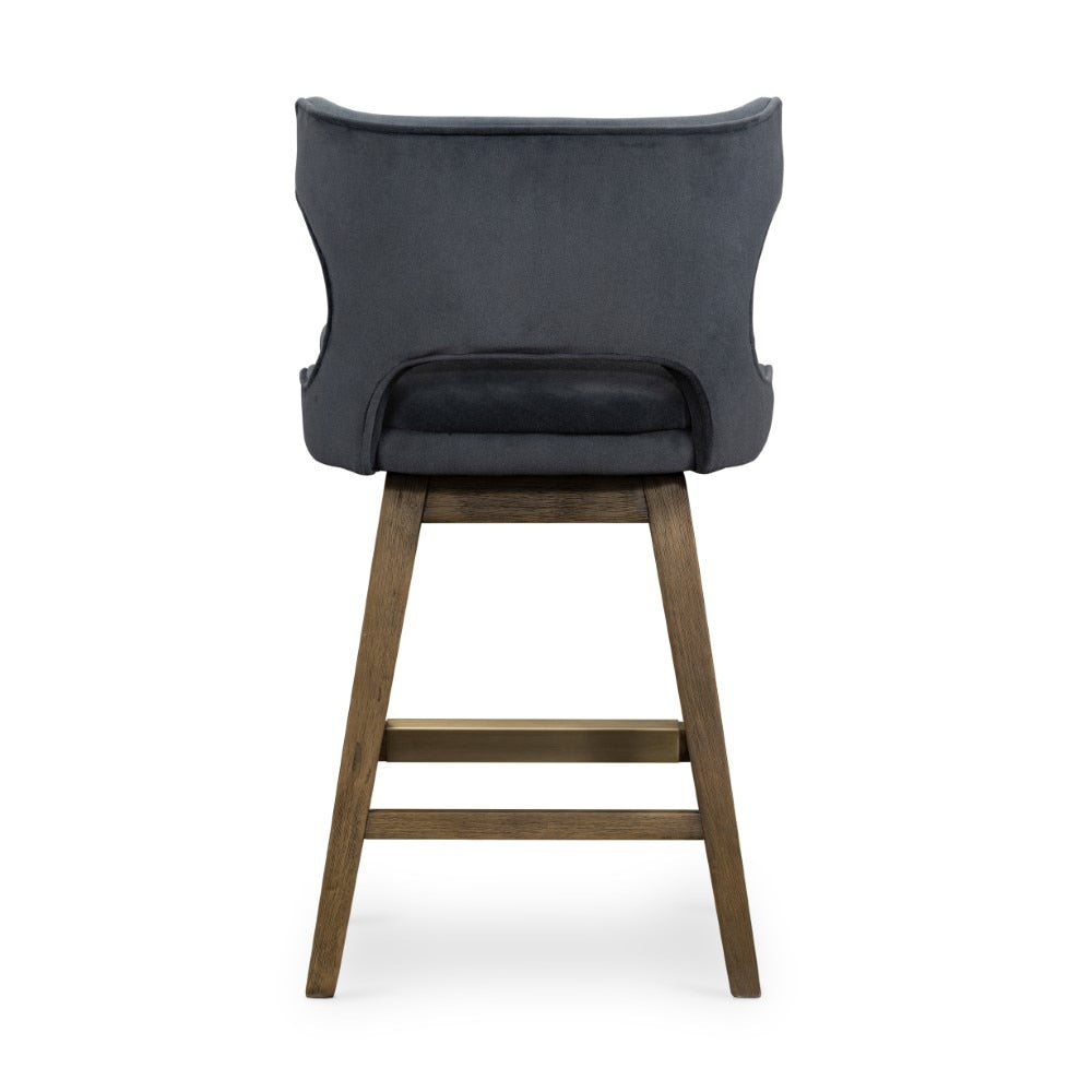 Four Hands - Task Swivel Stool-Modern Velvet-Counter - 105649-020 veiw 6