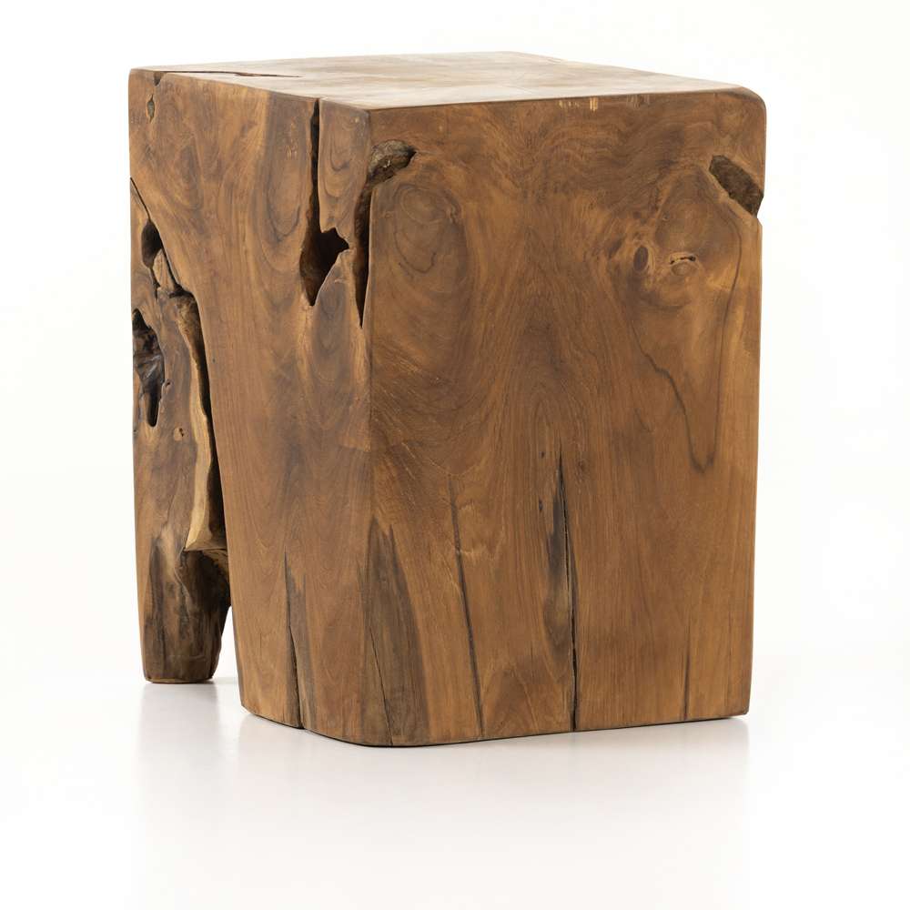 Four Hands - Teak Square Stool - Teak Root - 227026-003 veiw 3